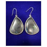 PAIR OF STERLING SILVER DANGLE EARRINGS W/