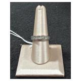 CZ Single Row Sterling Silver Ring