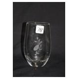 ETCHED AND SIGNED CRYSTAL VASE