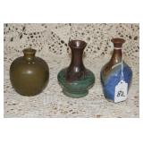 3 PCS SIGNED PIGEON FORGE POTTERY