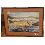 JACOB LUTAN SEASCAPE WATERCOLOR
