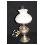 NICKELD SMALL SIZE ELECTRIFIED OIL LAMP