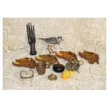 CAT TRINKET BOX, LEAF CANDY DISHES ETC