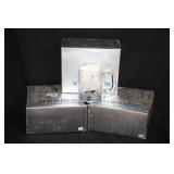 3 STROMBERG CRYSTAL MUGS