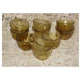 10 YELLOW DEPRESSION COFFEE CUPS