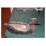 UNKNOWN DRAKE BLUEBILL DUCK DECOY 13"L