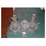 CLEAR GLASS FOSTORIA? OIL & VINEGAR SET