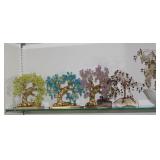 SELECTION OF 7 SMALL DECORATIVE WIRE TREES