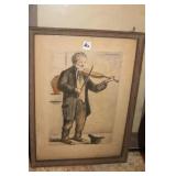 SOME LARGER OLD FRAMED ART PIECES