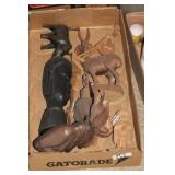 WOOD HAND CARVED FIGURINES