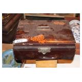 LIDDED BOX FULL OF COSTUME JEWELRY