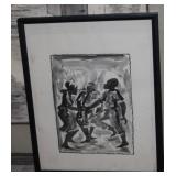 A QUARTET OF VARIOUS FRAMED ART
