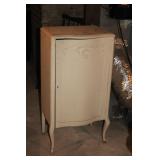 ANTIQUE WHITE PAINTED MUSIC CABINET