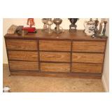 64" WIDE DRESSER WITH DRAWER OF LINENS