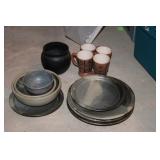 SIGNED ART POTTERY AND SOME MUGS