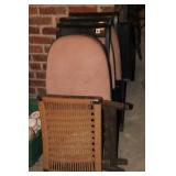 THREE FOLD-OUT BLACK DINNING CHAIRS