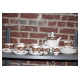 20+ SET OF ROSENTHAL CORDIAL BROWN FLORAL PATTERN