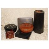 ASSORTED LIDDED CONTAINERS AND Dï¿½COR