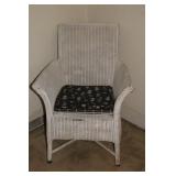 WHITE WICKER CHAIR