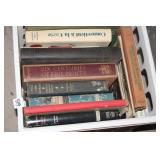 A CRATE OF VINTAGE BOOKS SEE PHOTOS FOR TITLES