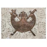 BRASS TONE WALL PLAQUE