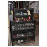 OLD VINTAGE 5 SHELF BOOKCASE PAINTED BLACK