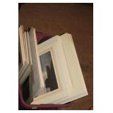 BIN OF SHRINK WRAPPED MATTED ART