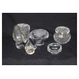 ASSORTED CLEAR GLASS Dï¿½COR AND CONTAINERS