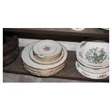 ELEGANT CHINA AND WOOD STYLE PLASTIC BOWLS