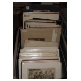 BIN CHALKED FULL OF MATTED ART ALL KINDS