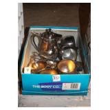 ASSORTED SILVER PLATE VESSELS AND UTENSILS