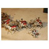 MINI METAL ENGLISH HORSE AND CARRIAGE FIGURES