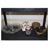 CHEESE DISH, COVERED BASKET, BOWLS