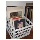 CRATE OF MATTED ART PROTECTED BY PLASTIC