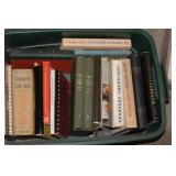 A BIN FULL OF OLD COOKBOOKS