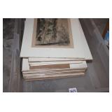 BOX OF PROTECTED MATTED ART PIECES