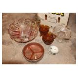 FANCY GLASS SERVING ITEMS