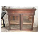 TWO DOOR GLASS FRONT DISPLAY CASE 41W 37H 14D