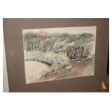 ASSORTED FRAMED ART AND LOCAL WATERCOLOR