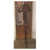 VINTAGE WROUGHT IRON FLOOR LAMP 58"H