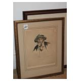 PAIR OF FRAMED PORTRAITS ART & PRINT