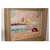 FRAMED MODERN OIL ON CANVAS SIGNED H. VAIL