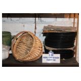 CERAMIC GLASS STONEWARE RATTAN AND 45 RPM