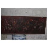 51 X 21 MODERN ART LANDSCAPE REDS