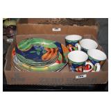 SANGO DECORATIVE CHINA FOR 4 MISSING 1 DESSERT
