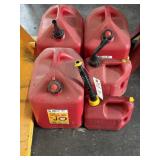 6 gas cans