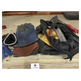 Welding, gloves, rivet guns, DeWalt bag