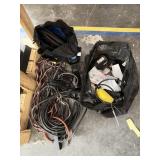Extension cords, two bags of sorted parts