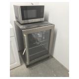 Drink Cooler/ and microwave - works