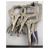 5 locking C-clamp pliers,